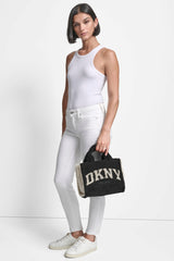 HADLEE SMALL TOTE - BLACK/SILVER - 2