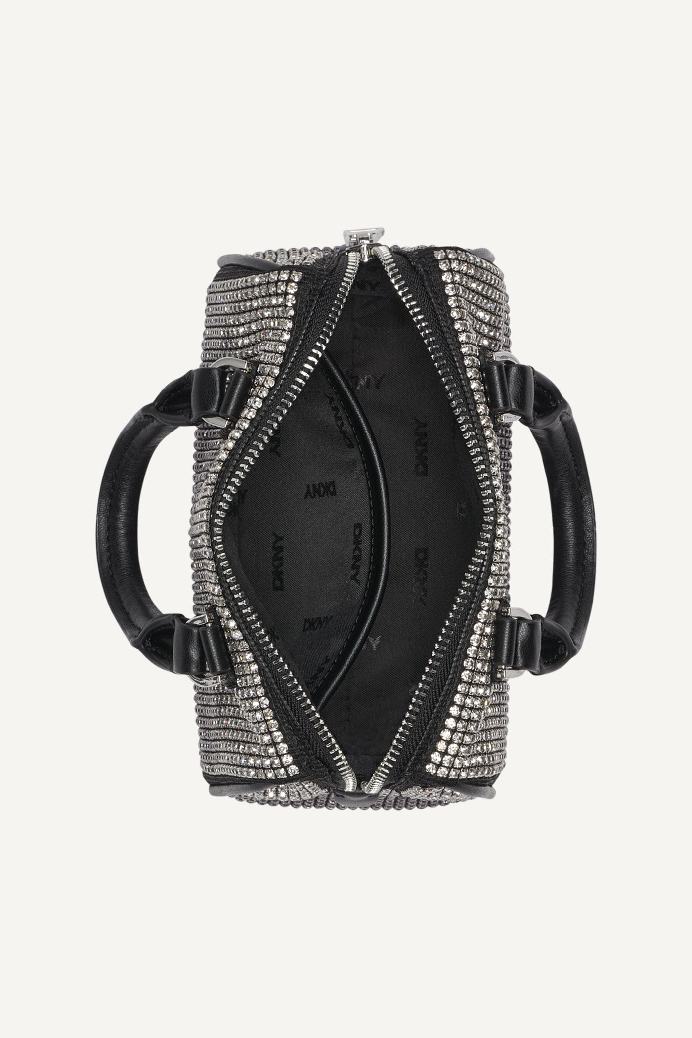 NELL SMALL SATCHEL CROSSBODY - BLACK/SILVER - 6
