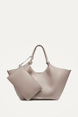 PAULA LARGE COMMUTER TOTE - MINK - 1