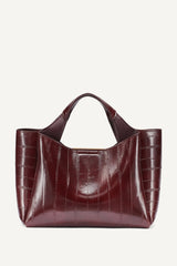 WILLA MINI RIBBED SATCHEL - Sangria - 4
