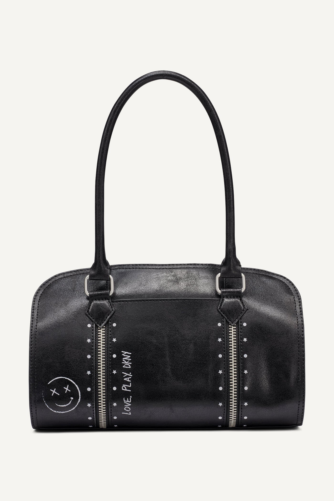 CEDAR MEDIUM SATCHEL - Black/Silver - 4