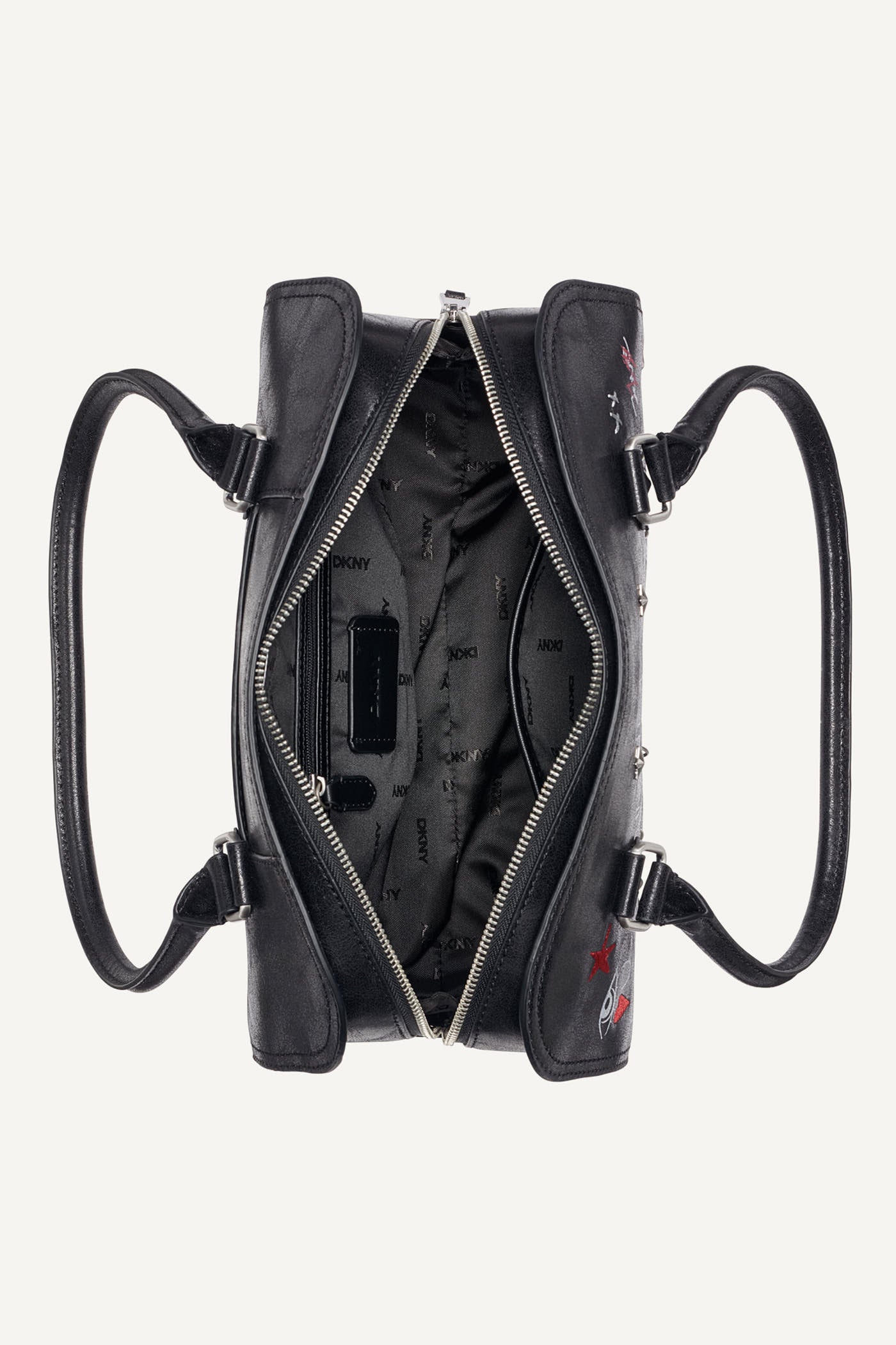CEDAR MEDIUM SATCHEL - Black/Silver - 3