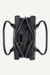 CEDAR MEDIUM SATCHEL - Black/Silver - 3