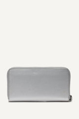 HADLEE LARGE ZIP AROUND WALLET - SILVER - 2
