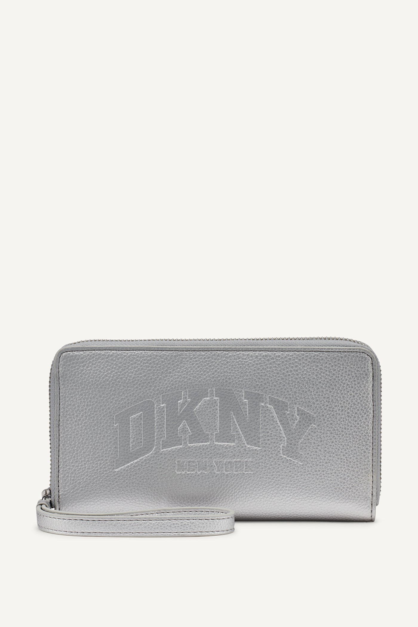 HADLEE LARGE ZIP AROUND WALLET - SILVER - 1