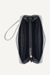 HADLEE LARGE ZIP AROUND WALLET - SILVER - 4