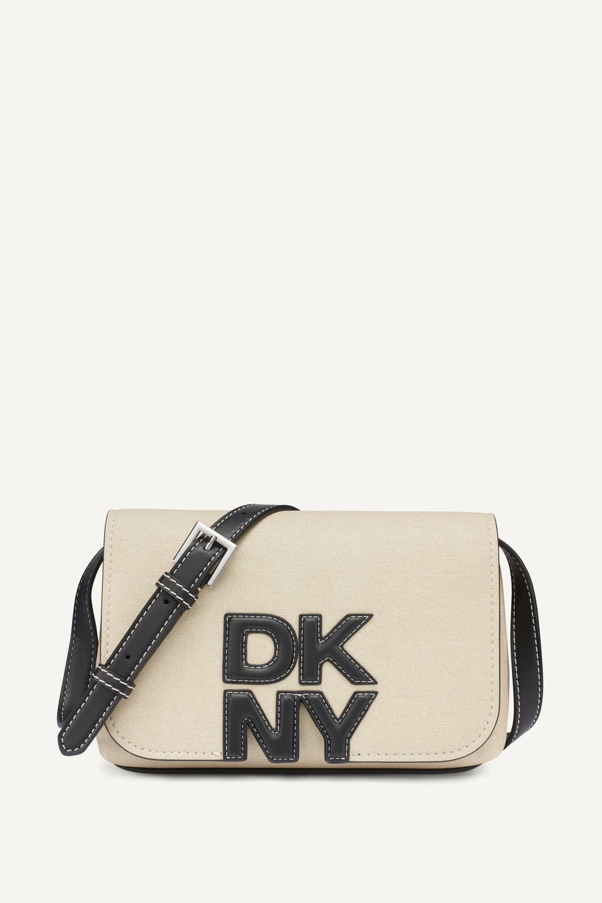 NICOLE LOGO CROSSBODY BAG - Natural/Black - 1