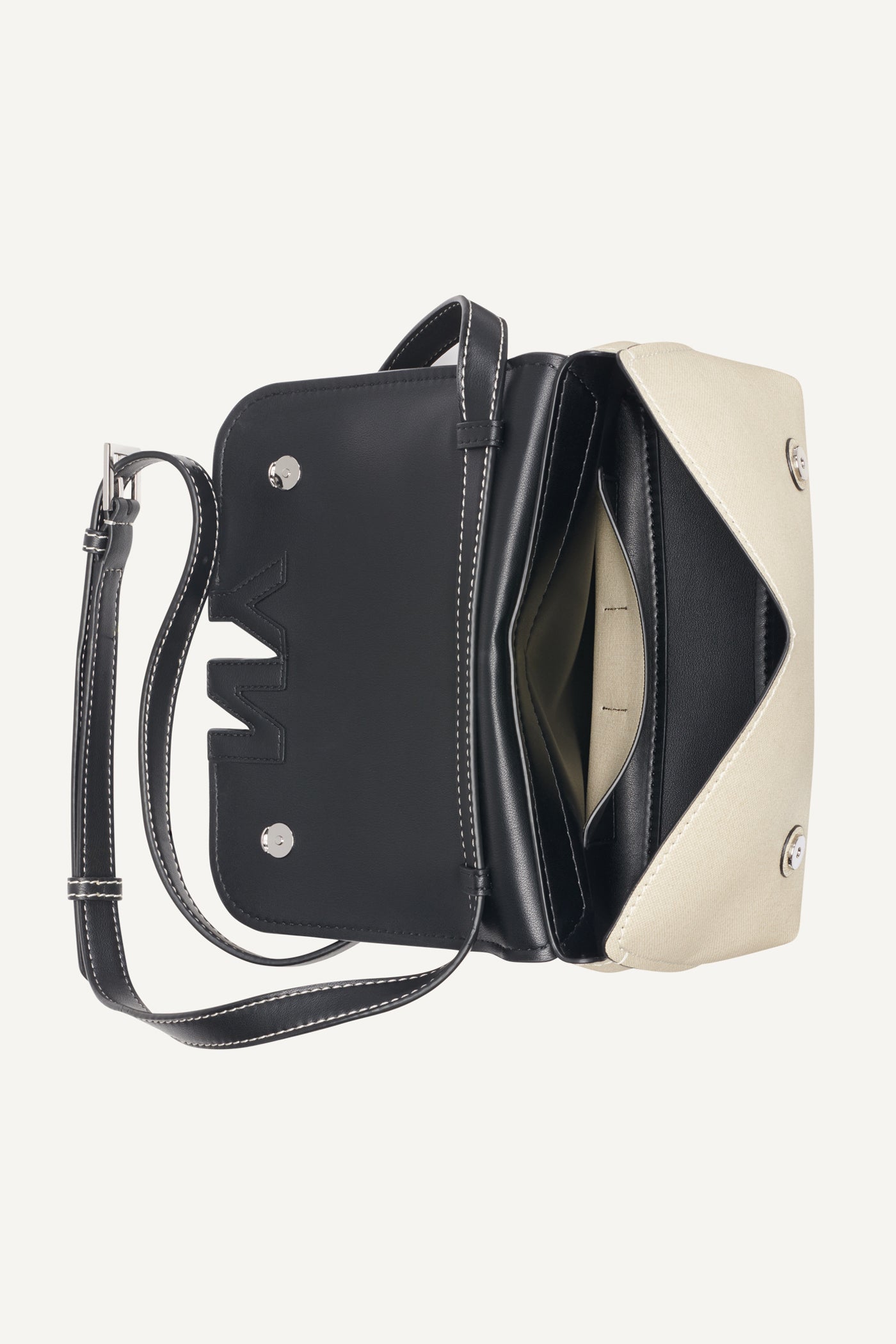 NICOLE LOGO CROSSBODY BAG - Natural/Black - 4