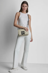 NICOLE LOGO CROSSBODY BAG - Natural/Black - 2