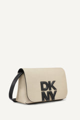 NICOLE LOGO CROSSBODY BAG - Natural/Black - 3