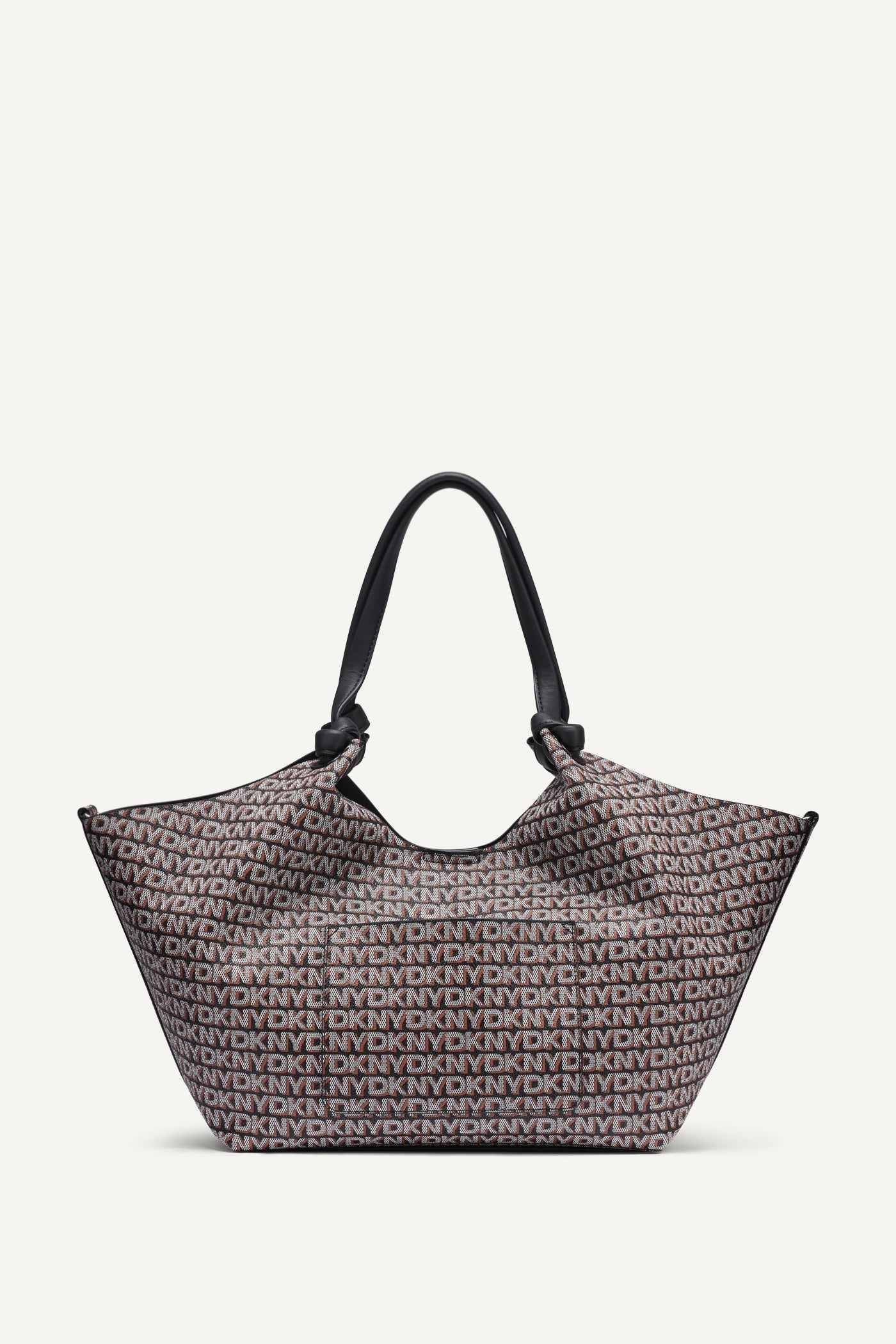 PAULA NEW YORK LOGO MEDIUM TOTE - Black/Saddle - 4