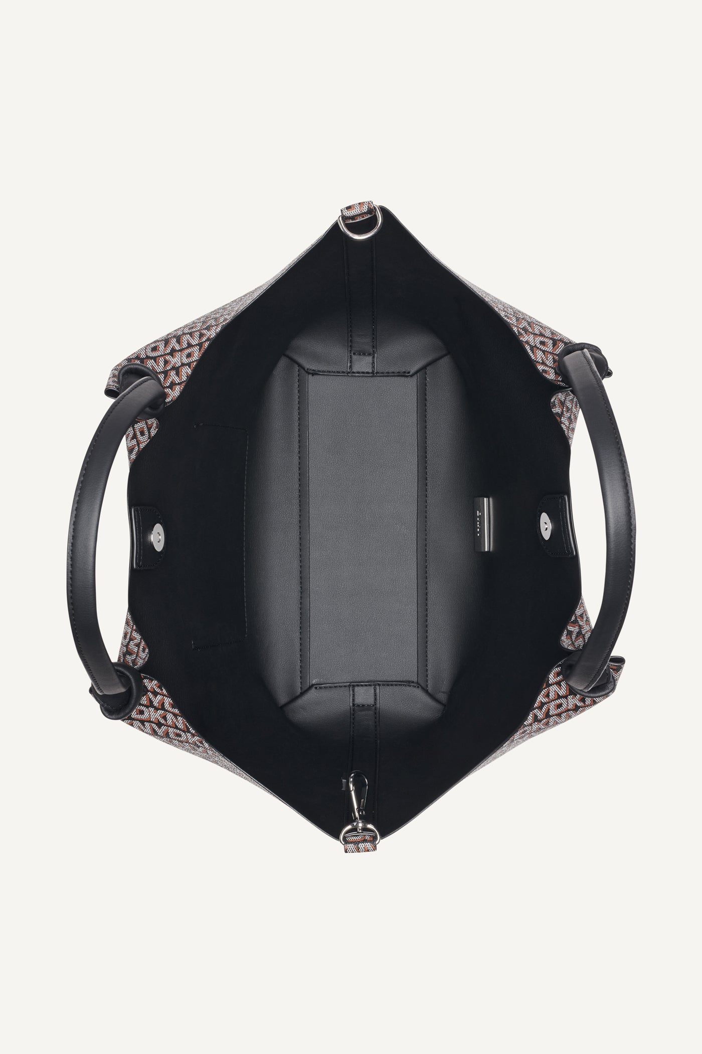 PAULA NEW YORK LOGO MEDIUM TOTE - Black/Saddle - 6