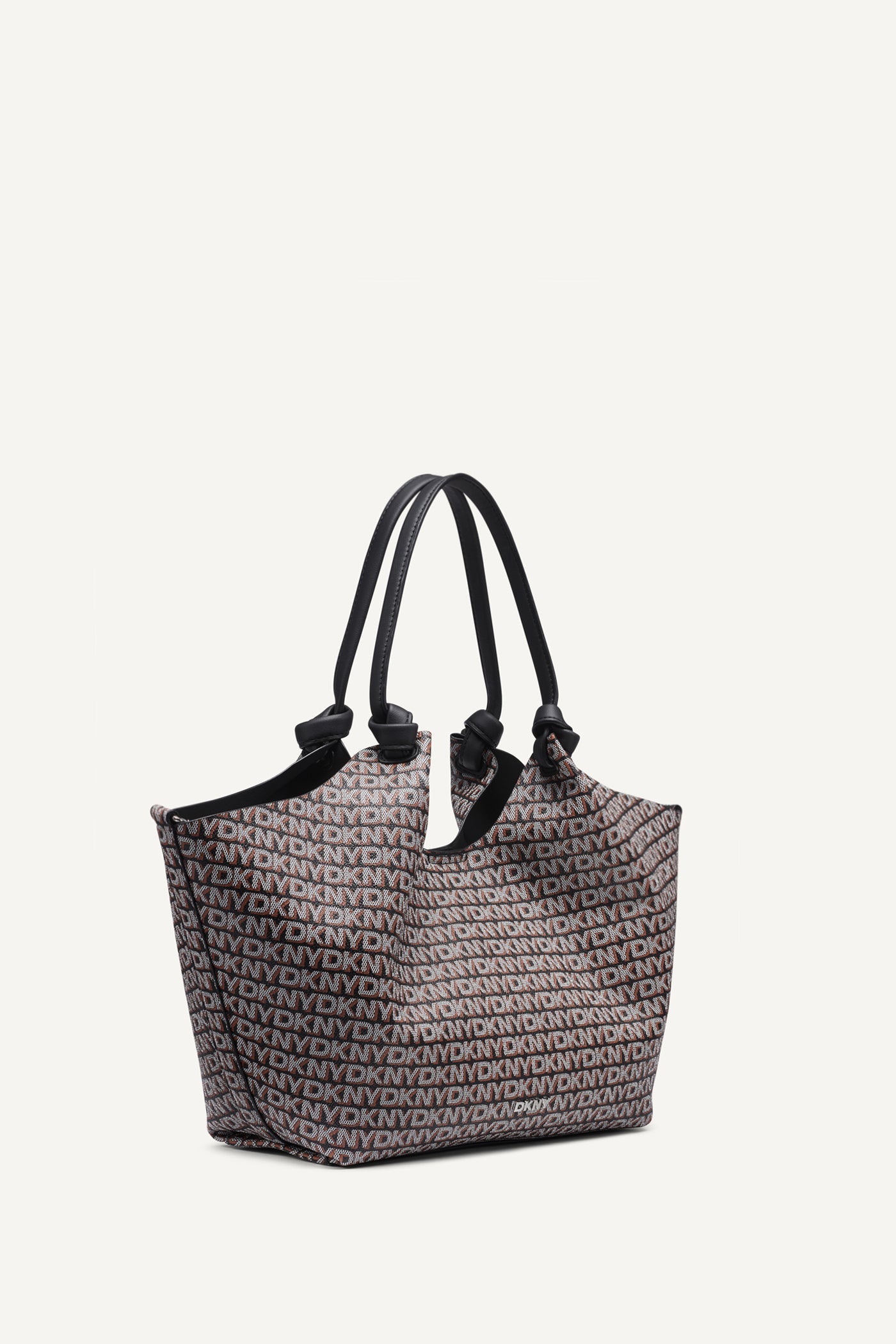 PAULA NEW YORK LOGO MEDIUM TOTE - Black/Saddle - 5