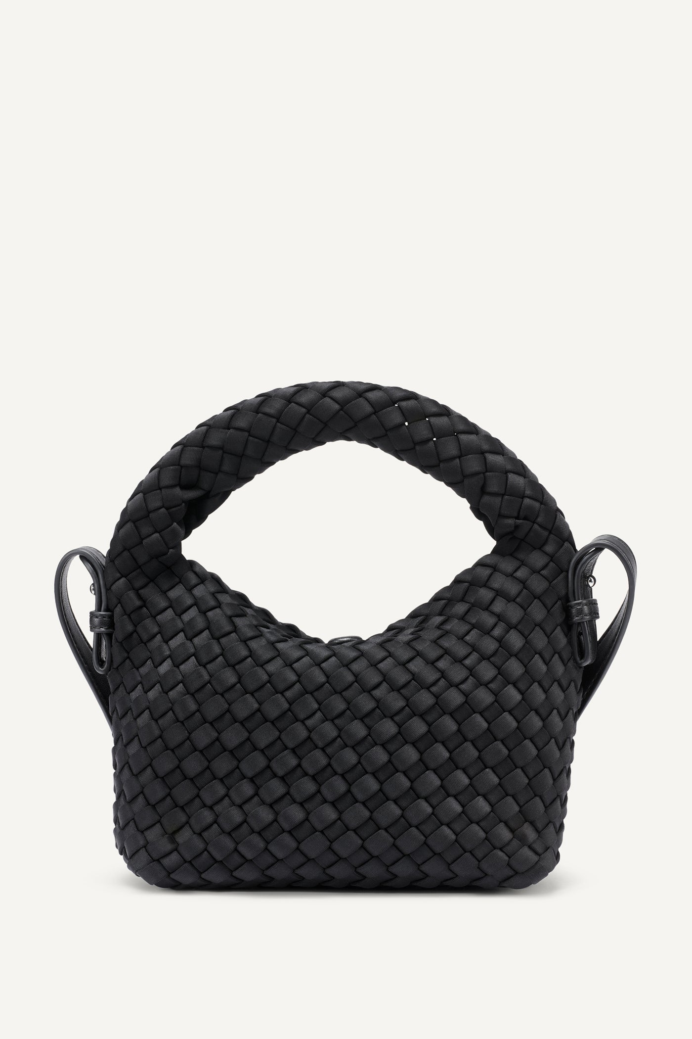 GISELLE WOVEN NEOPRENE CROSSBODY BAG - Black/Silver - 4