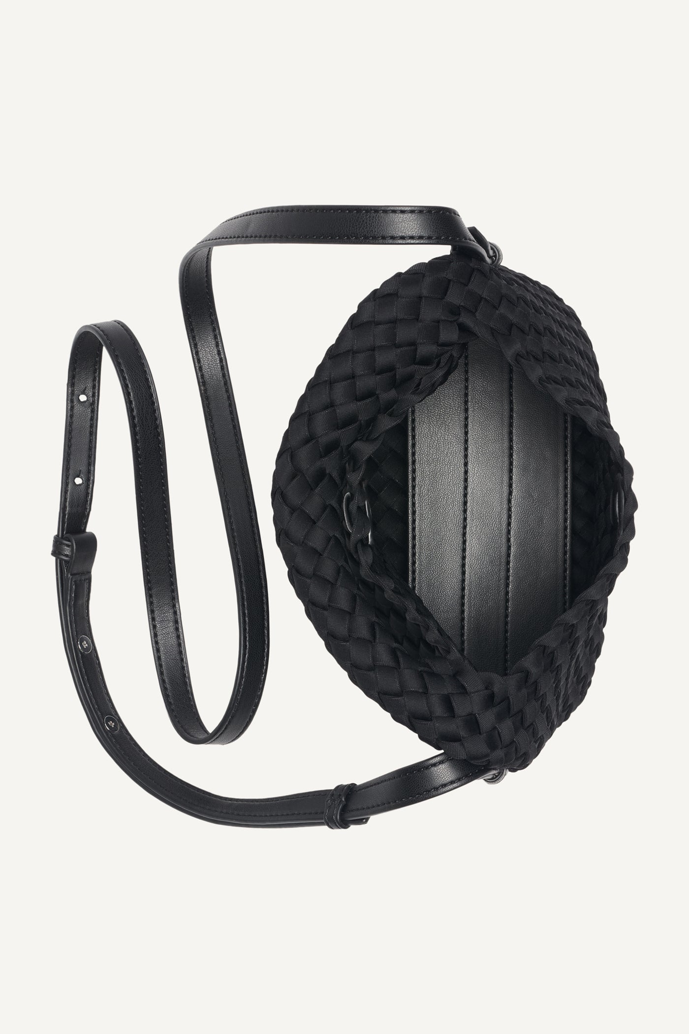 GISELLE WOVEN NEOPRENE CROSSBODY BAG - Black/Silver - 5