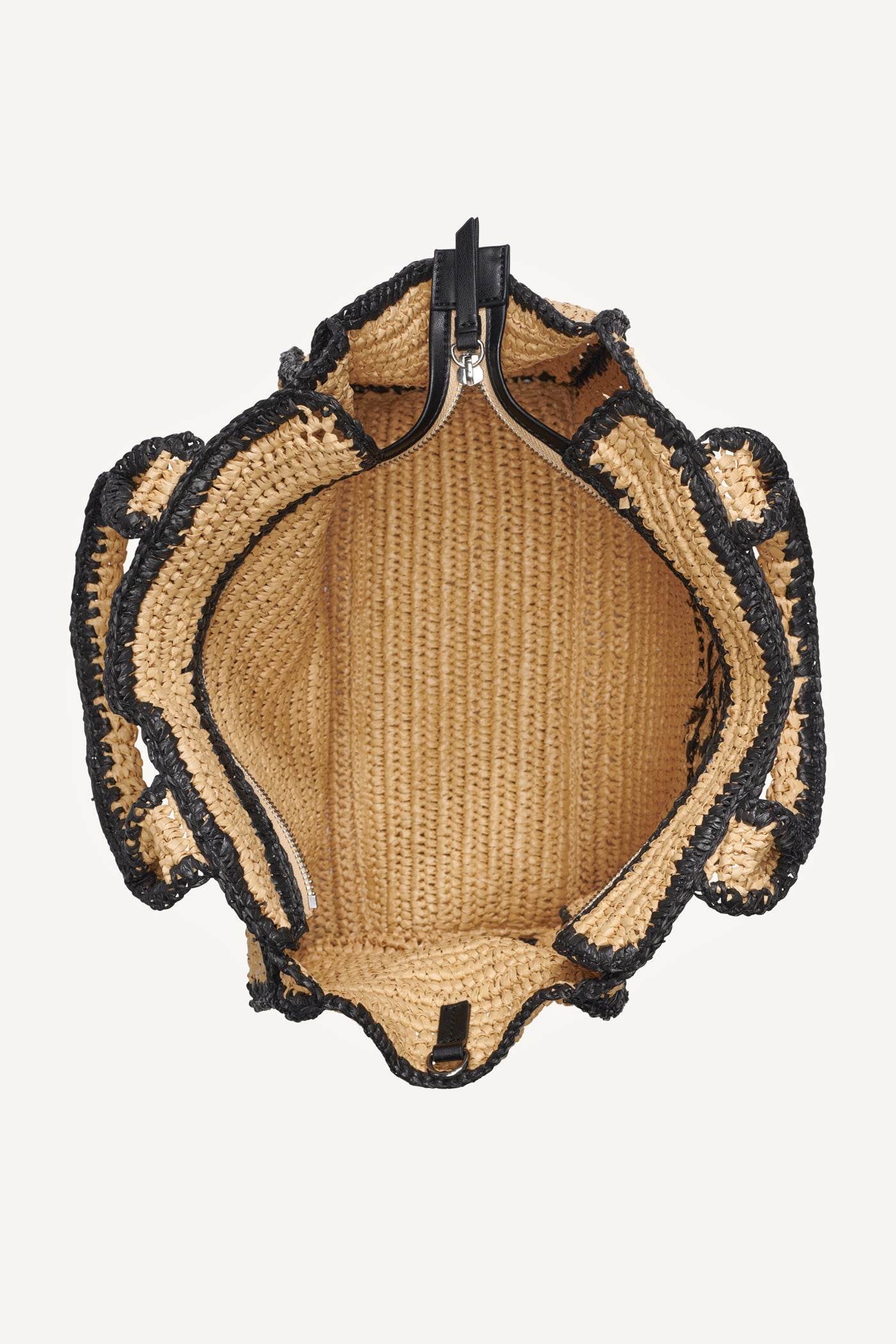 HADLEE MEDIUM WOVEN TOTE - Natural/Black - 5
