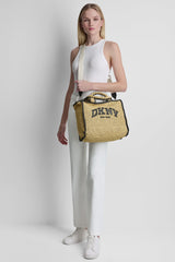 HADLEE MEDIUM WOVEN TOTE - Natural/Black - 2
