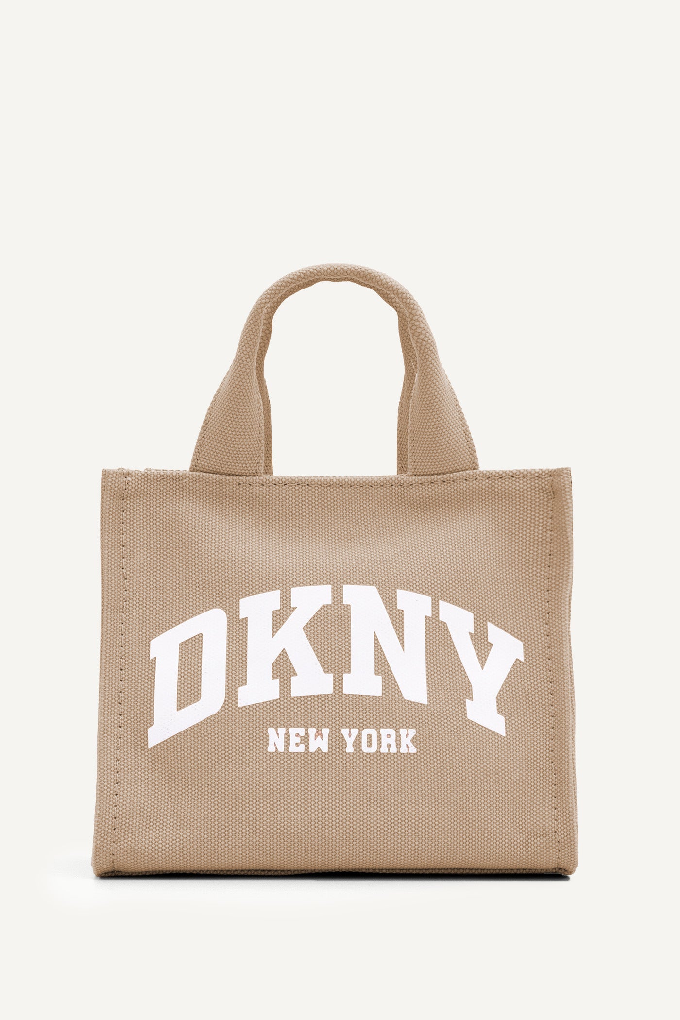 HADLEE CANVAS SMALL LOGO TOTE - Light Khaki/Marshmallow - 3