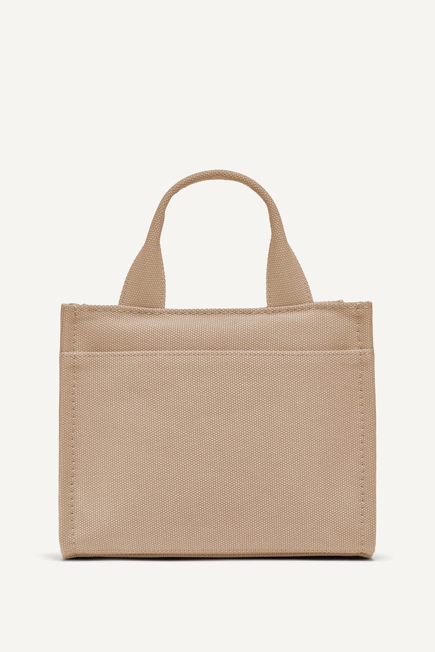 HADLEE CANVAS SMALL LOGO TOTE - Light Khaki/Marshmallow - 5