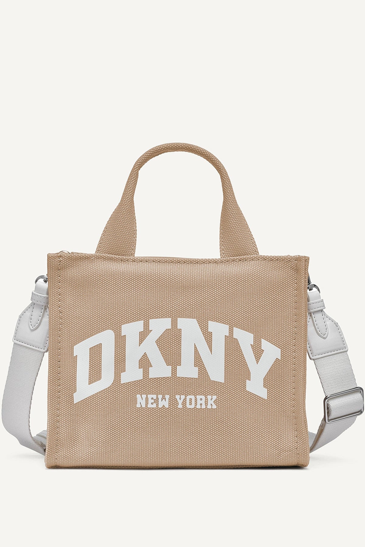 HADLEE CANVAS SMALL LOGO TOTE - Light Khaki/Marshmallow - 1
