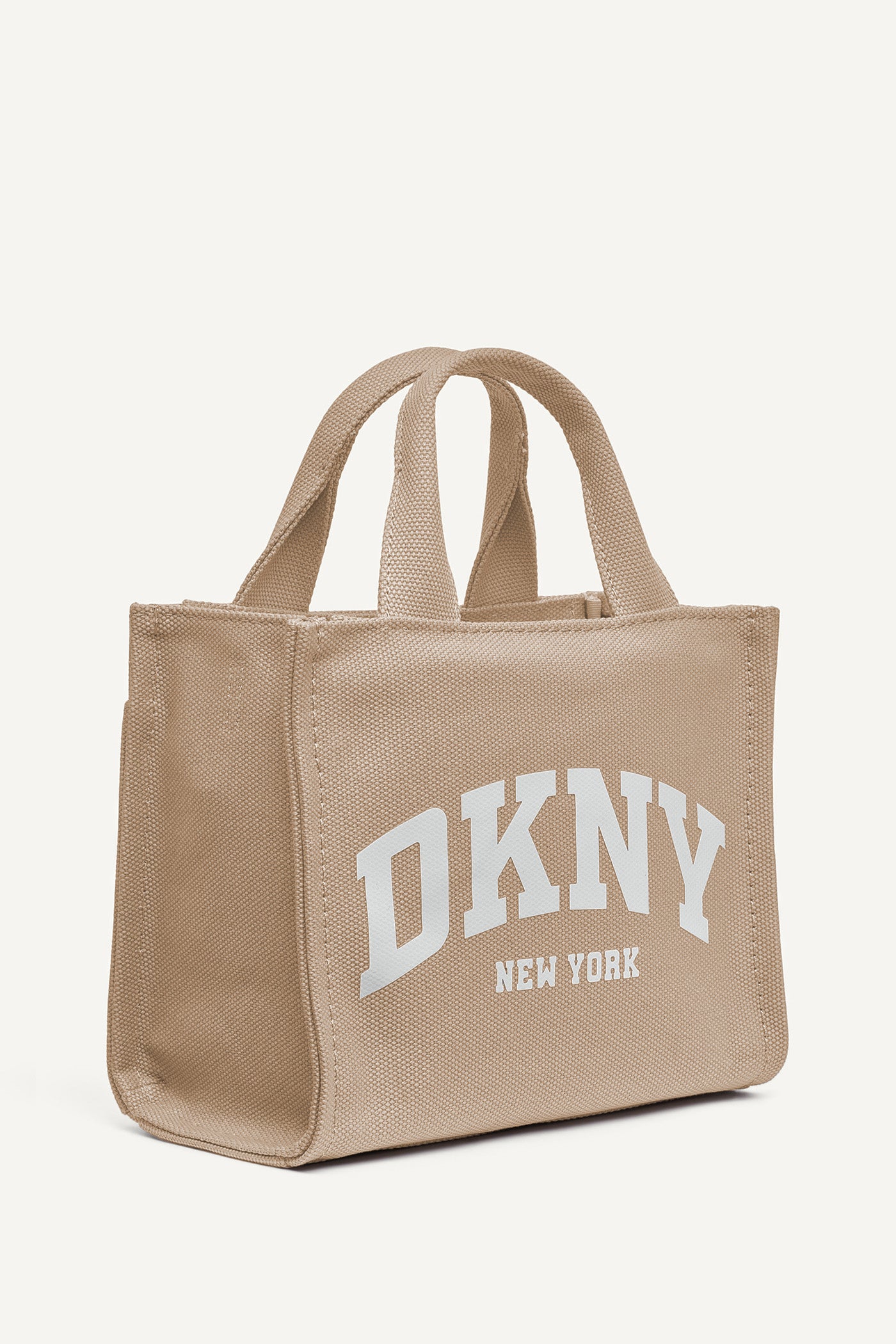 HADLEE CANVAS SMALL LOGO TOTE - Light Khaki/Marshmallow - 4