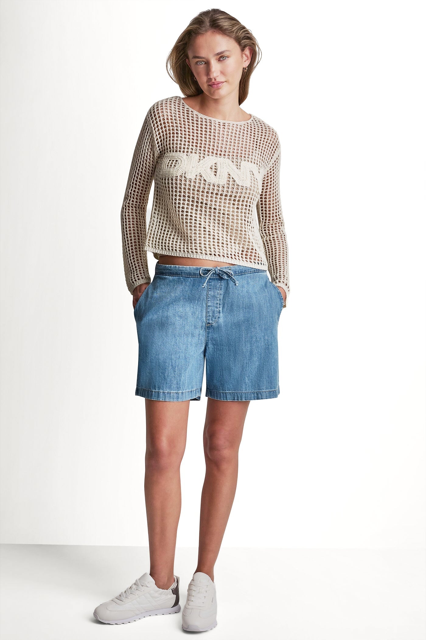 MID-RISE RELAXED DENIM SHORT WITH DRAWCORD - Paladino - 2