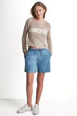 MID-RISE RELAXED DENIM SHORT WITH DRAWCORD - Paladino - 2