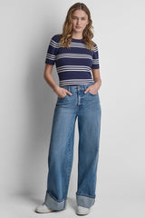HIGH-RISE CUFFED WIDE LEG - Westside - 2