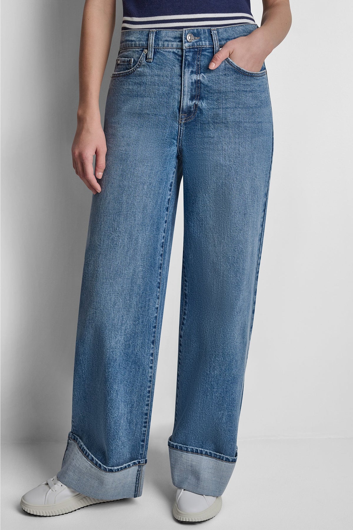 HIGH-RISE CUFFED WIDE LEG - Westside - 1