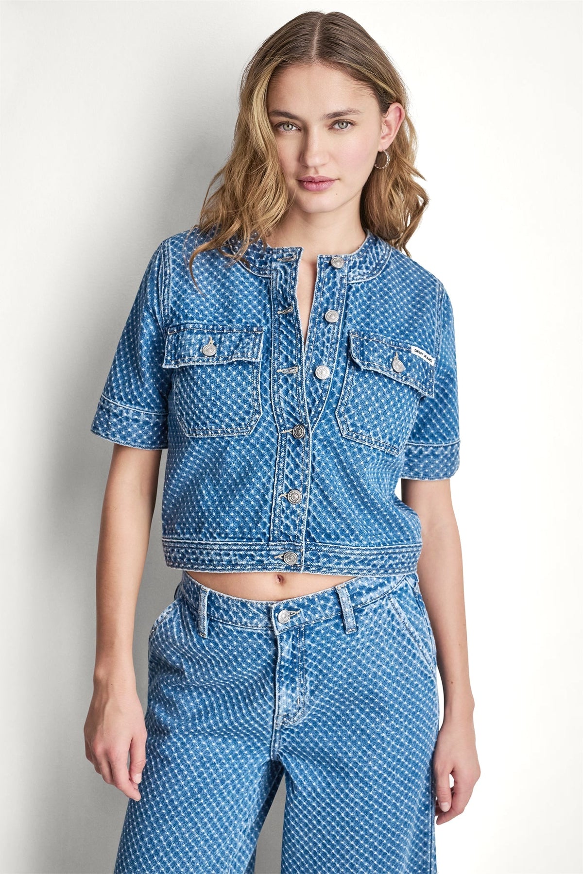PATCH POCKET DENIM SHIRT JACKET - Midwood - 1