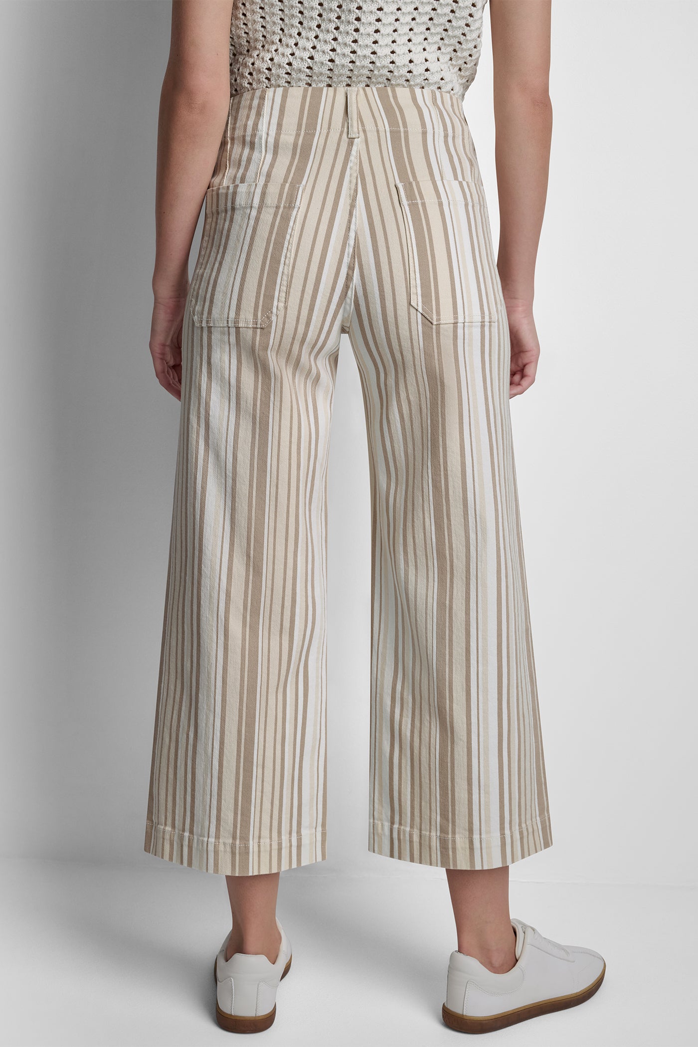 HIGH-RISE WIDE LEG WITH PATCH POCKETS - Pebble Stripe - 3