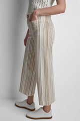 HIGH-RISE WIDE LEG WITH PATCH POCKETS - Pebble Stripe - 4
