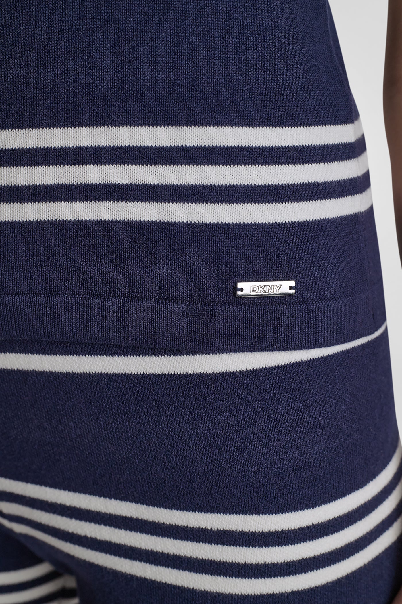 ELBOW SLEEVE STRIPED SWEATER - Peacoat/Ivory - 5