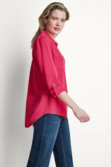 GARMENT DYE SPLIT BACK SHIRT - Punch - 4