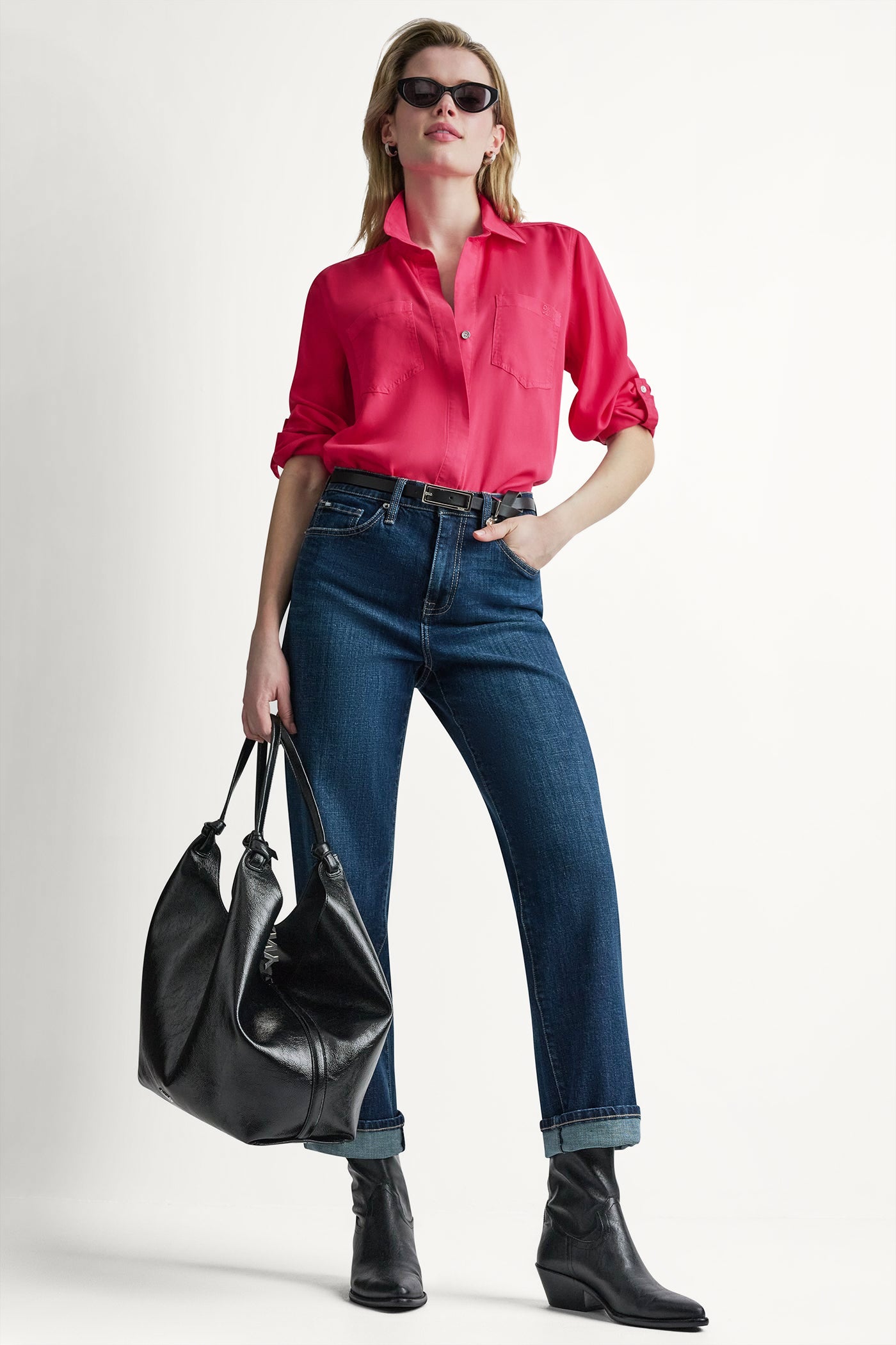 GARMENT DYE SPLIT BACK SHIRT - Punch - 6