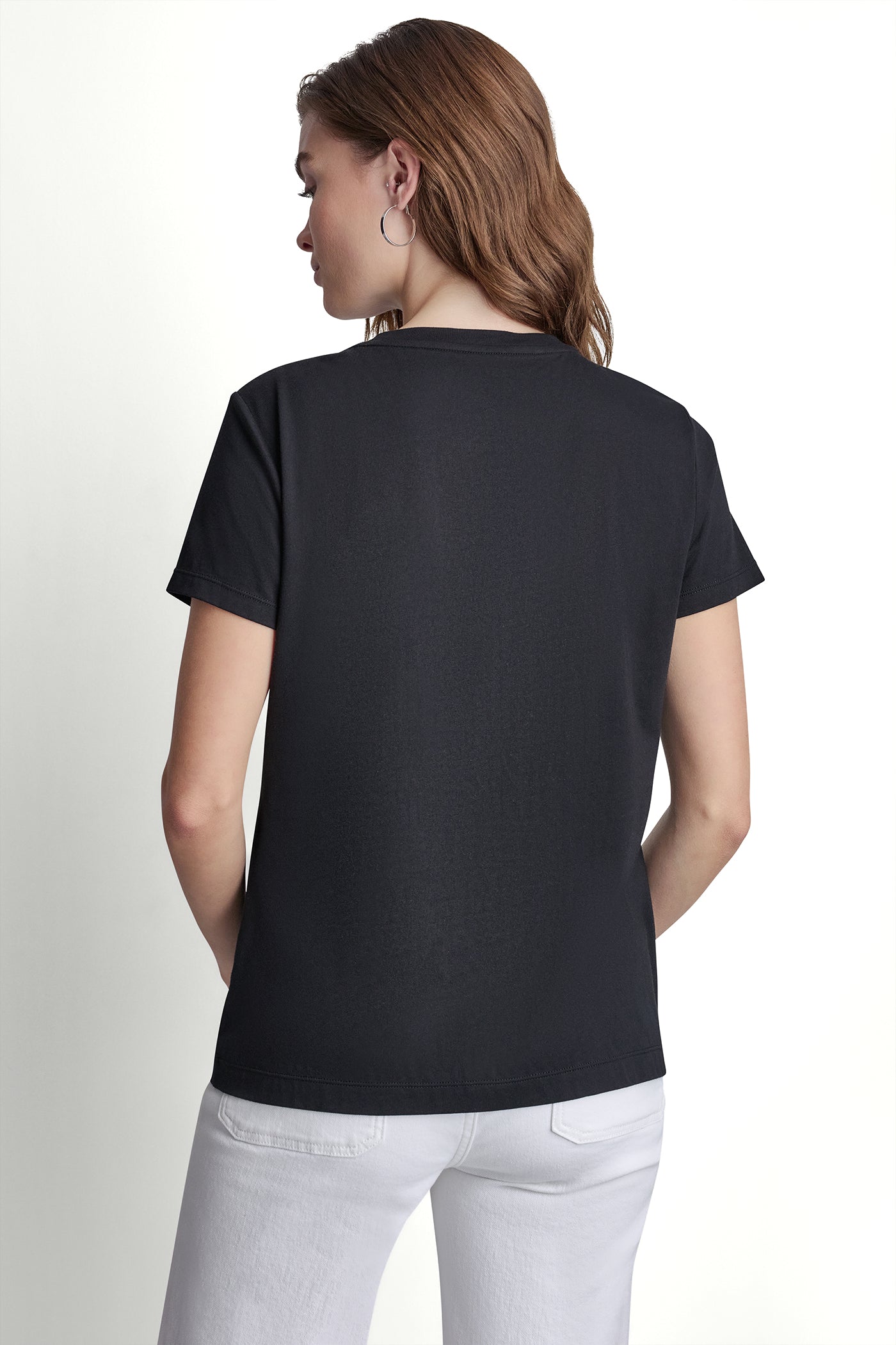 DKNY BIG APPLE RHINESTONE LOGO TEE - Black/Eggnog - 3