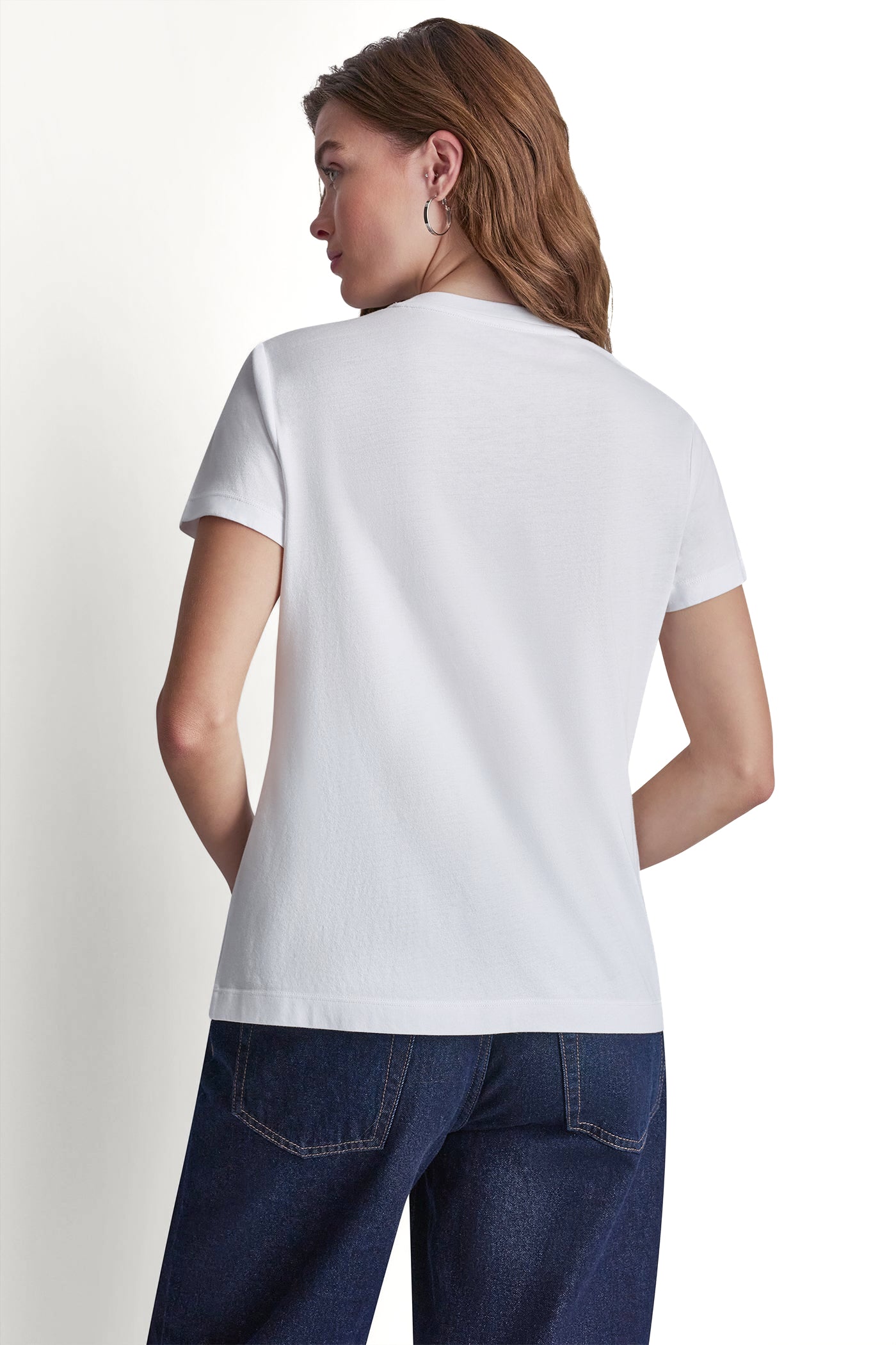DKNY JEANS STACKED RHINESTONE DOME TEE - White - 3