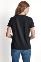 DKNY JEANS STACKED RHINESTONE DOME TEE - Black - 3