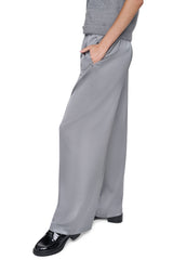 HIGH-RISE SATIN PULL-ON PANT - Stormy - 3