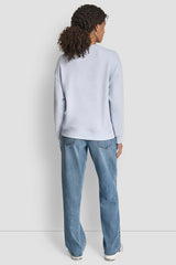 DKNY JEANS CHAINSTITCH OUTLINE LOGO SWEATSHIRT - Frost Blue/Black/White - 3