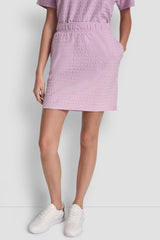 LOGO JACQUARD PULL-ON SKIRT - Pink/Lavender - 1