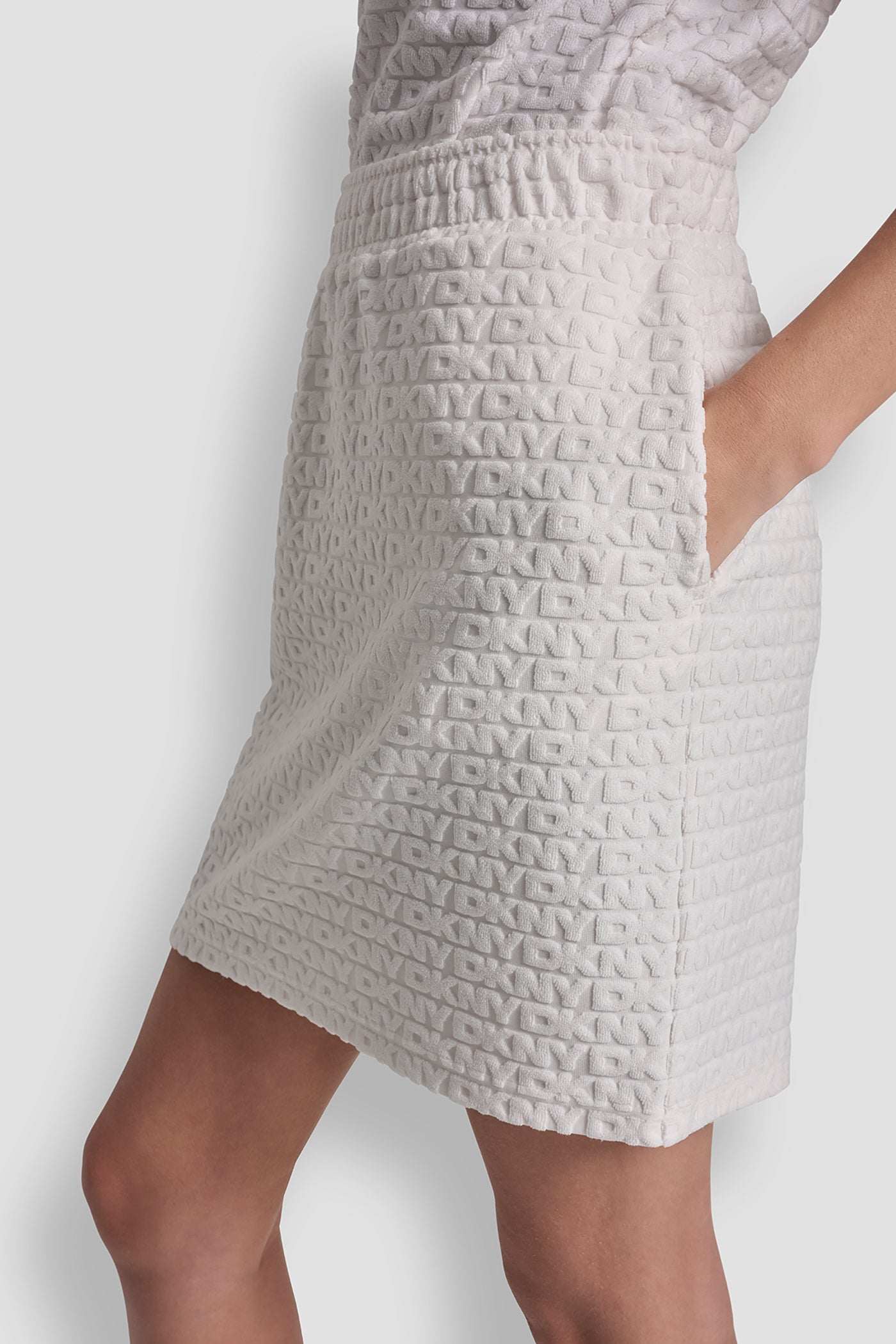 LOGO JACQUARD PULL-ON SKIRT - Ivory - 4