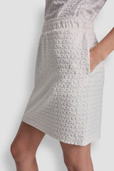 LOGO JACQUARD PULL-ON SKIRT - Ivory - 4