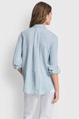 GARMENT DYE SPLIT BACK SHIRT - DKNY OUTLINE CHAMBRAY - 3