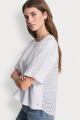 EYELET PUFF SLEEVE SHIRT - White - 3