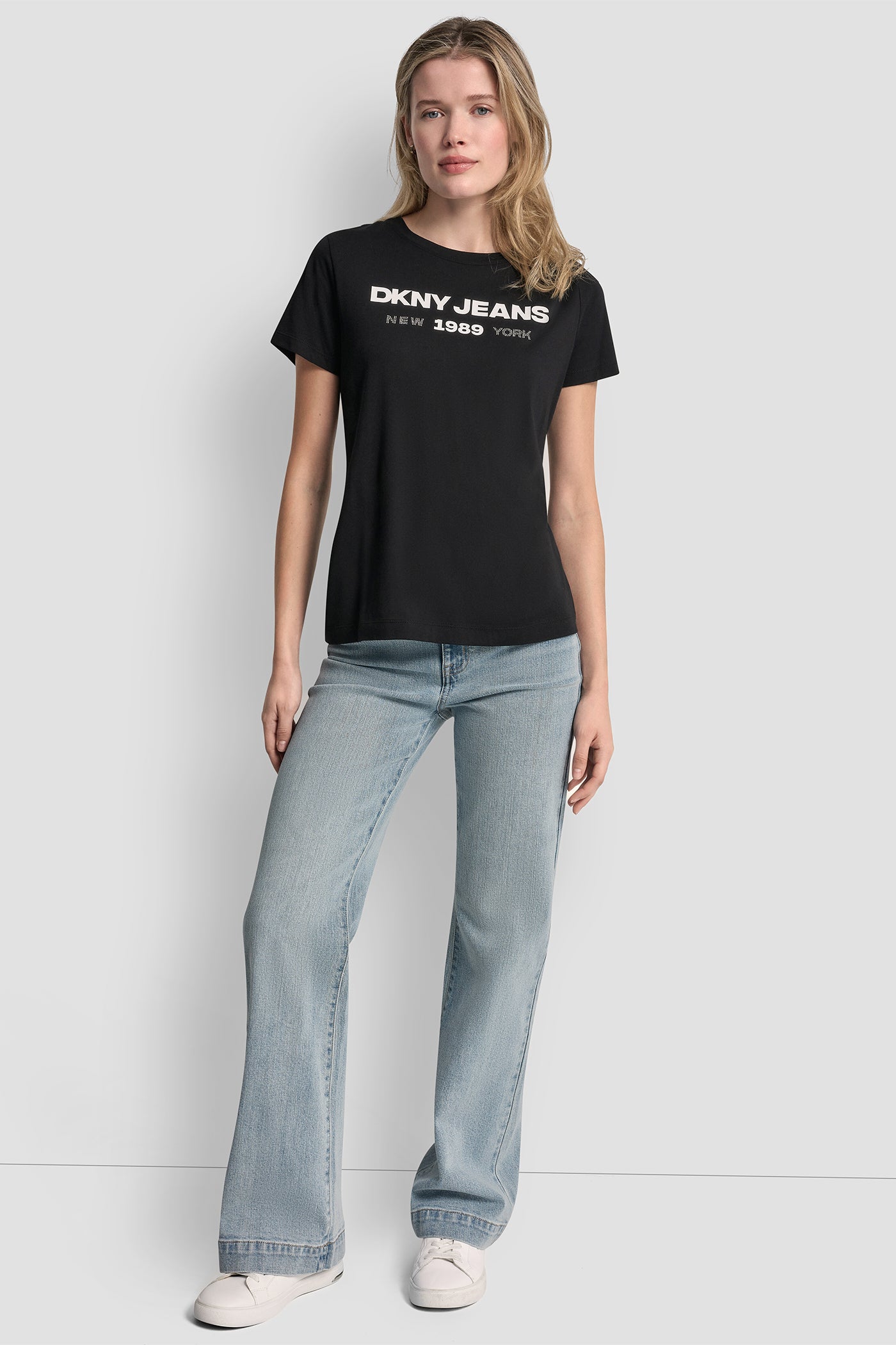 DKNY JEANS 1989 LOGO TEE - Black/White - 5