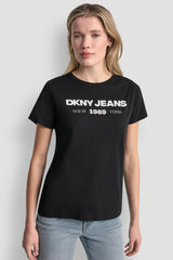 DKNY JEANS 1989 LOGO TEE - Black/White - 2