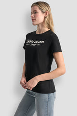 DKNY JEANS 1989 LOGO TEE - Black/White - 4