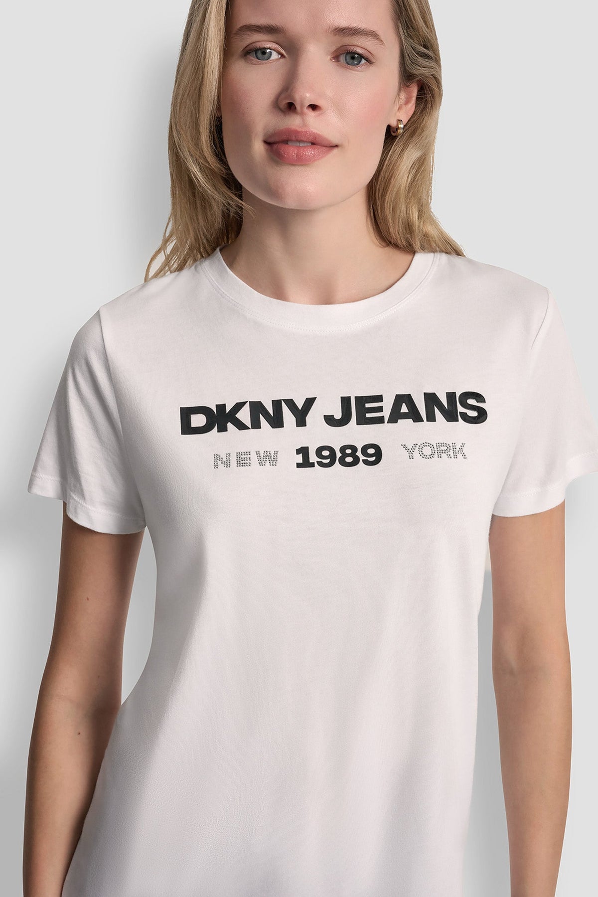 DKNY JEANS 1989 LOGO TEE - White/Black - 1