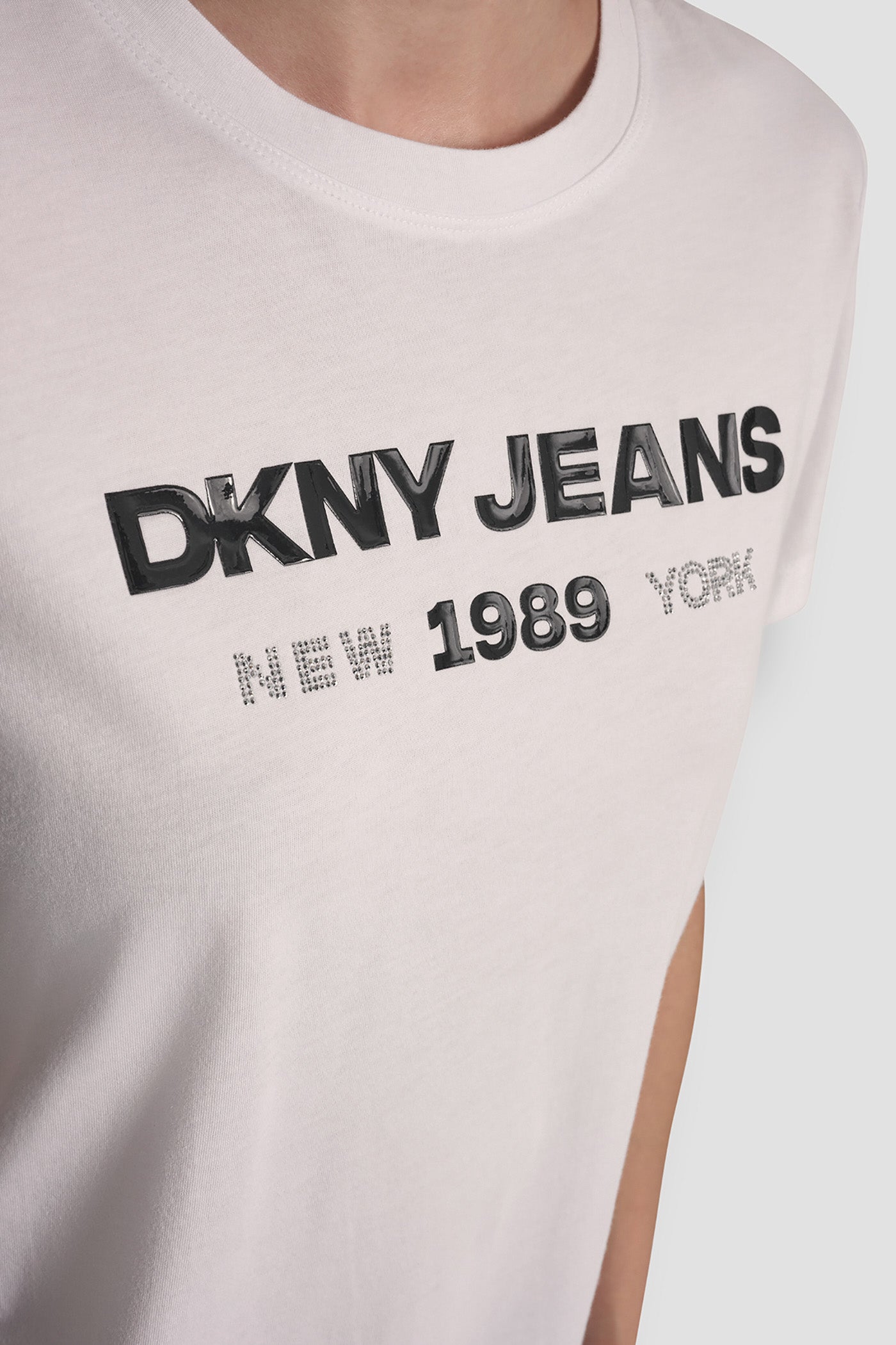 DKNY JEANS 1989 LOGO TEE - White/Black - 7